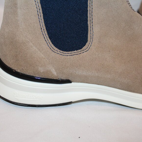 BLUNDSTONE MEN\'S‎ 2146 CHELSEA SUEDE SNEAKER BOOTS TAN NAVY BLUE NEW!